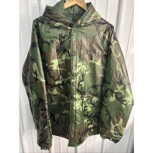 Camo Rain Jacket No Size Tag- See Measurements Like Large New